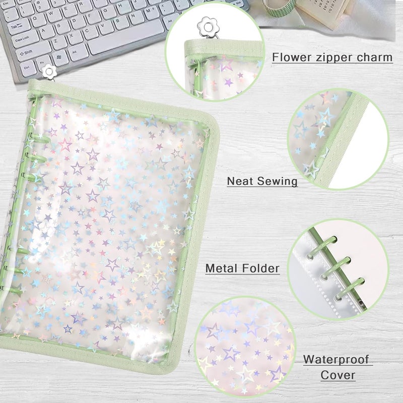 MUDOR 4 in 1 Sticker Storage Organizer, Binder with Storage Sleeves and Release Paper, Reusable Collecting Book Album Holder, A5 Blank Sticker Container Organizer - Image 3